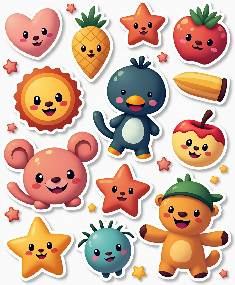 Kids Stickers - Sheet v15